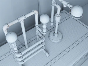 industrial desk lamp d8 3D Model