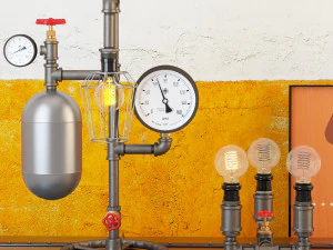 end&uuml;striyel masa lambası d9 3D Model