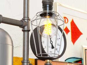 industrial desk lamp d9 3D Model