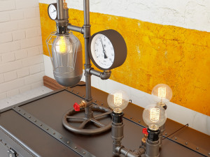 industrial desk lamp d9 3D Model
