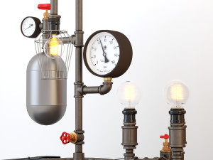 industrial desk lamp d9 3D Model