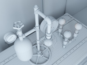 industrial desk lamp d9 3D Model
