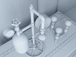 industrial desk lamp d9 3D Model