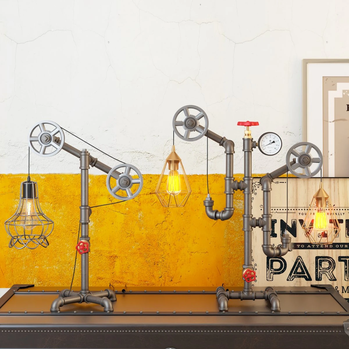 industrial desk lamp d10 3D Model .c4d .max .obj .3ds .fbx .stl .blend 