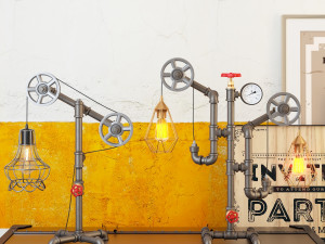 industrial desk lamp d10 3D Model
