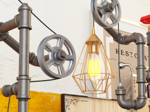 industrial desk lamp d10 3D 模型