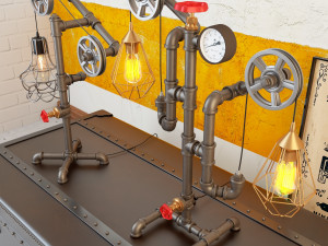 industrial desk lamp d10 3D 模型