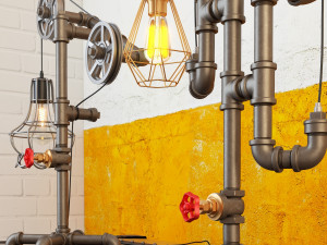 industrial desk lamp d10 3D 模型