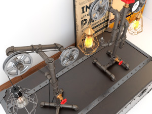 industrial desk lamp d10 3D 模型