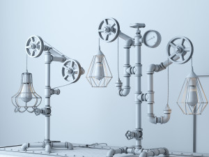 industrial desk lamp d10 3D 模型