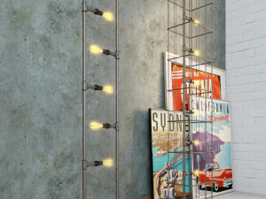 industrial floor lamp l1 3D Model