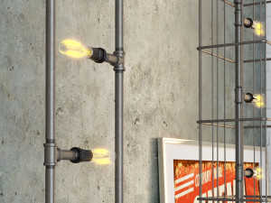 industrial floor lamp l1 3D-Modell