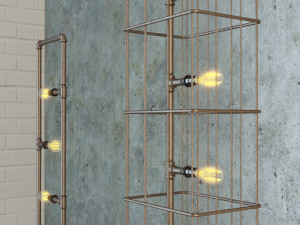 industrial floor lamp l1 3D-Modell