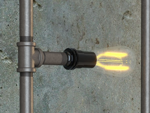 industrial floor lamp l1 3D-Modell