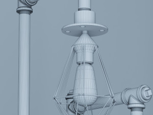 industrial floor lamp l2 Model 3D