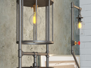 industrial floor lamp l3 3D Model