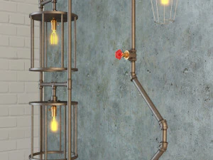 industrial floor lamp l3 3D Model