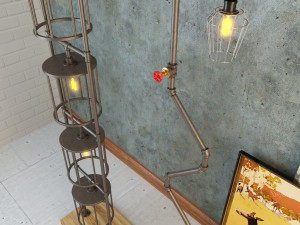industrial floor lamp l3 3D Model