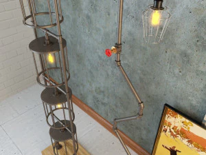 industrial floor lamp l3 3D Model