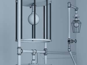 industrial floor lamp l3 3D Model