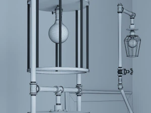 industrial floor lamp l3 3D Model