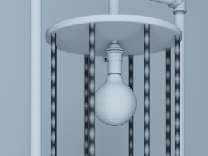 industrial floor lamp l3 3D Model