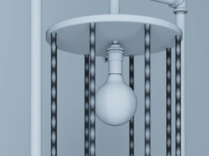 industrial floor lamp l3 3D Model