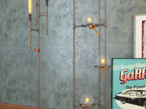 industrial floor lamp l4 3D 모델