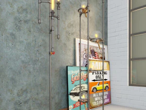 industrial floor lamp l4 3D Model