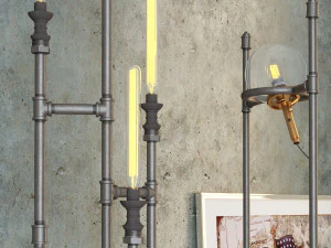 industrial floor lamp l4 3D Model