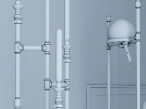 industrial floor lamp l4 3D Model