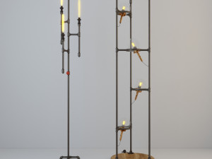 industrial floor lamp l4 3D 모델