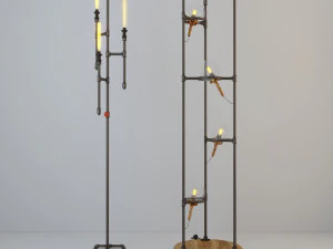 industrial floor lamp l4 3D Model