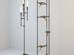 industrial floor lamp l4 3D 모델
