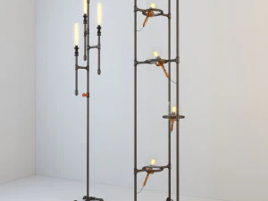 industrial floor lamp l4 3D Model