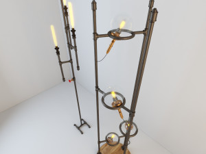 industrial floor lamp l4 3D 모델