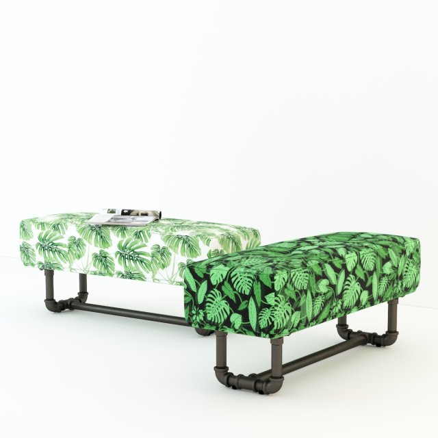 tropical bench tb1 3D Модель .c4d .max .obj .3ds .fbx .stl .blend 