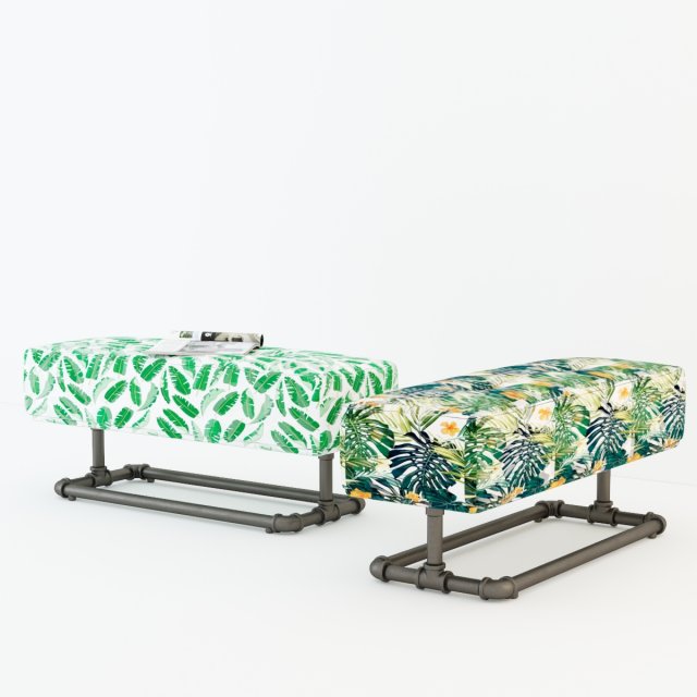 tropical bench tb3 3D Модель .c4d .max .obj .3ds .fbx .stl .blend 
