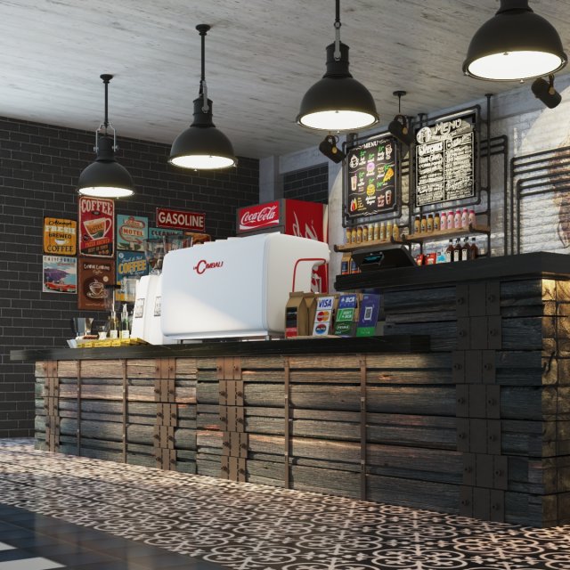 coffee bar cb01 3D मॉडल .c4d .max .obj .3ds .fbx .stl .blend 