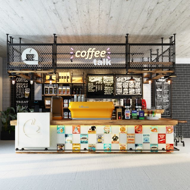 coffee bar cb02 3D Model .c4d .max .obj .3ds .fbx .stl .blend 