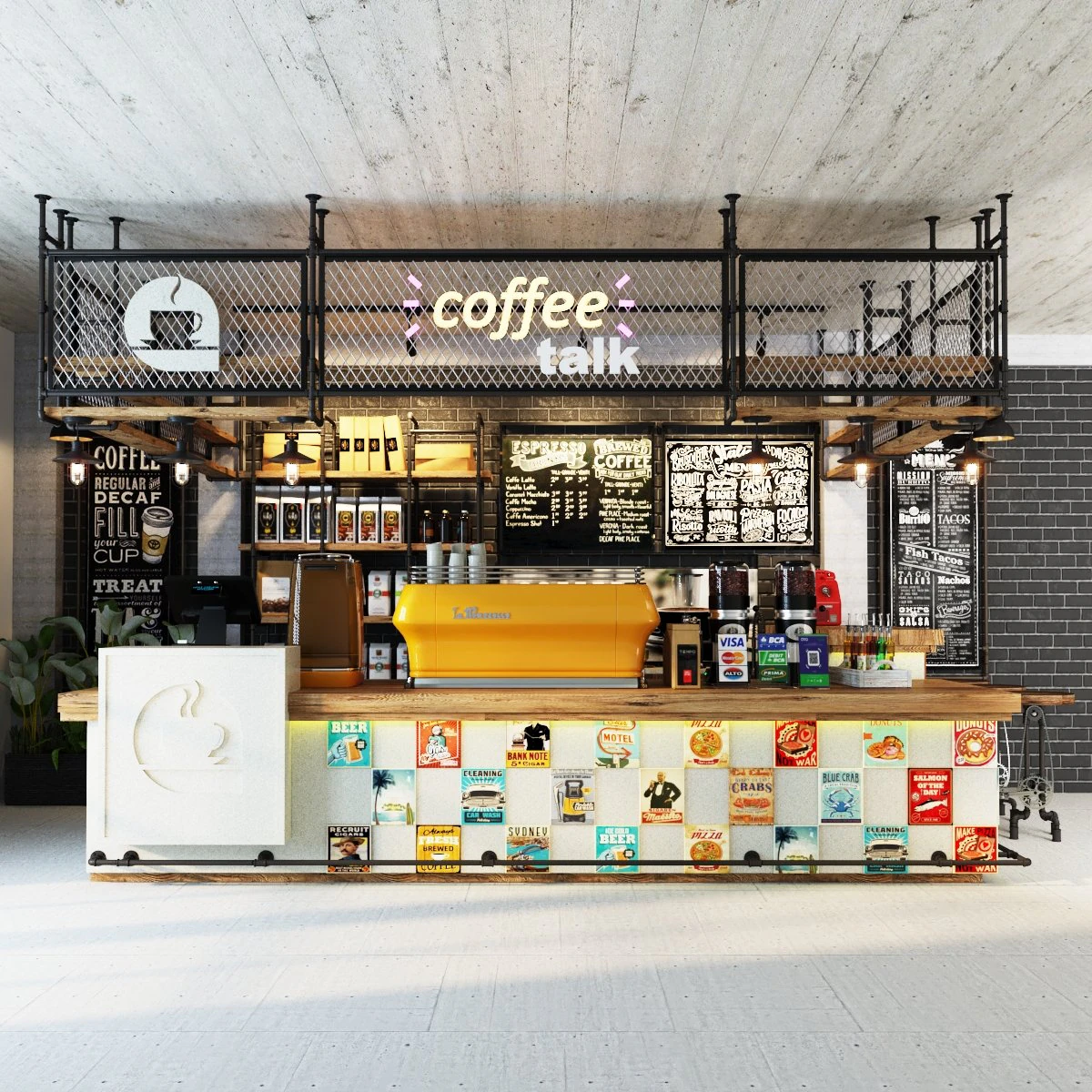 coffee bar cb02 3D Model .c4d .max .obj .3ds .fbx .stl .blend 