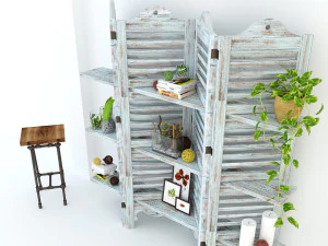 vintage shelves vs1 3D Model