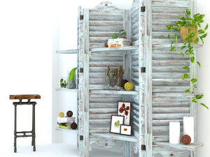 vintage shelves vs1 3D Model