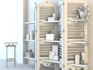 vintage shelves vs1 3D 模型