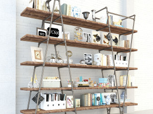 vintage shelves vs4 3D Модель