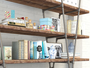 vintage shelves vs4 3D Модель