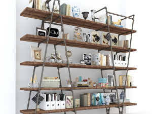 vintage shelves vs4 3D Модель