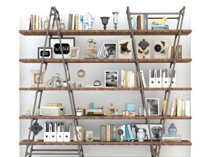 vintage shelves vs4 3D Модель