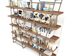 vintage shelves vs4 3D Модель