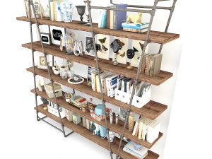 vintage shelves vs4 3D Model